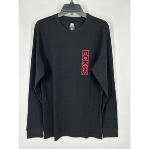 Ecko Unltd Waffle Knit Thermal Y2K Graphic Tee Long Sleeve Vintage Skater Medium